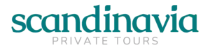 Logo of Scandinavia Private Tours featuring stylized turquoise text on a transparent background.